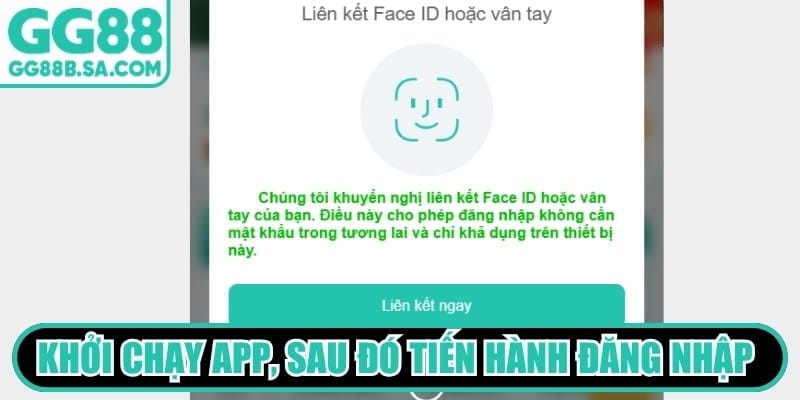 Khởi chạy app chính thức, sau đó tiến hành đăng nhập nhanh